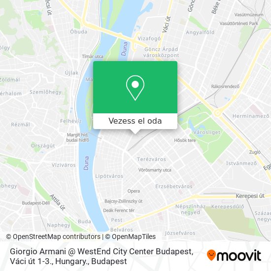Giorgio Armani @ WestEnd City Center Budapest, Váci út 1-3., Hungary. térkép