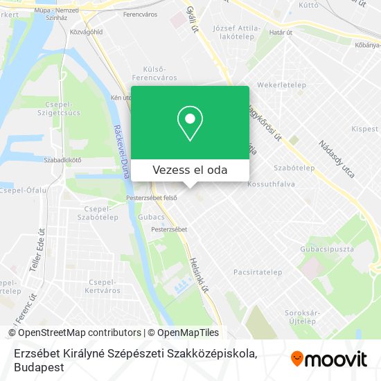 Erzsébet Királyné Szépészeti Szakközépiskola térkép