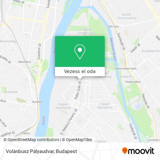 Volánbusz Pályaudvar térkép