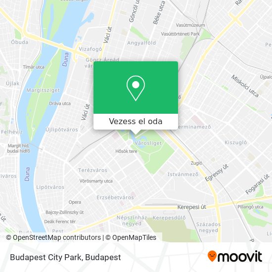 Budapest City Park térkép