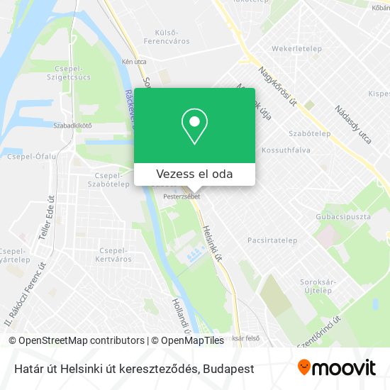 Határ út Helsinki út kereszteződés térkép