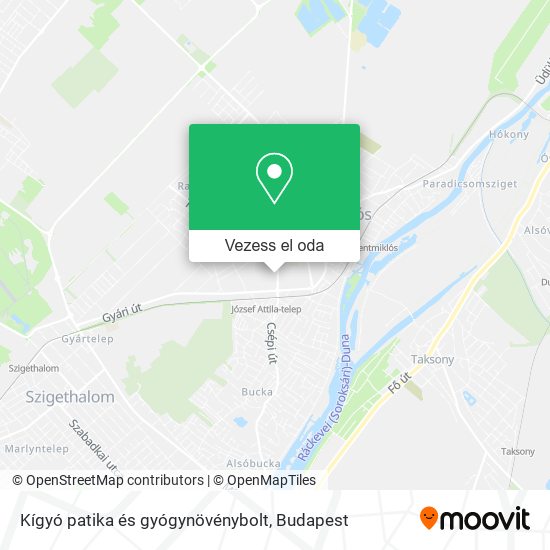 Kígyó patika és gyógynövénybolt térkép