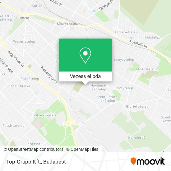 Top-Grupp Kft. térkép