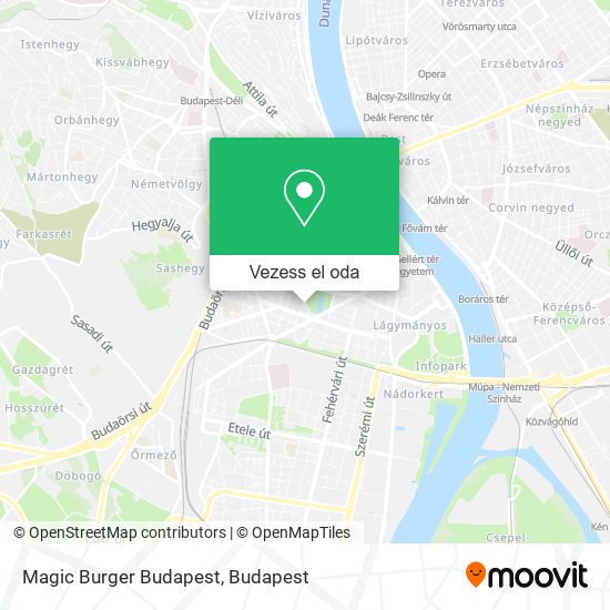 Magic Burger Budapest térkép