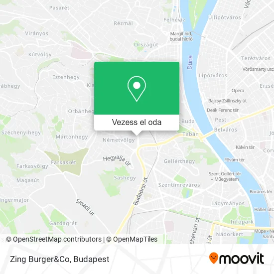 Zing Burger&Co térkép