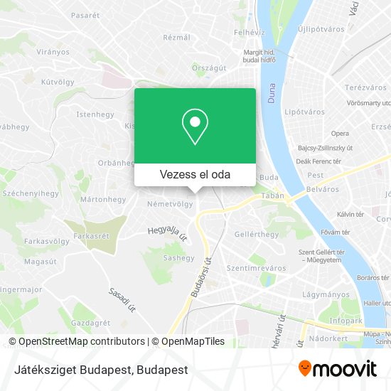 Játéksziget Budapest térkép