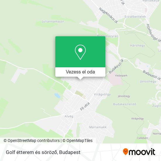 Golf étterem és söröző térkép