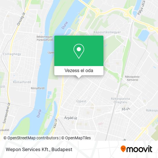 Wepon Services Kft. térkép