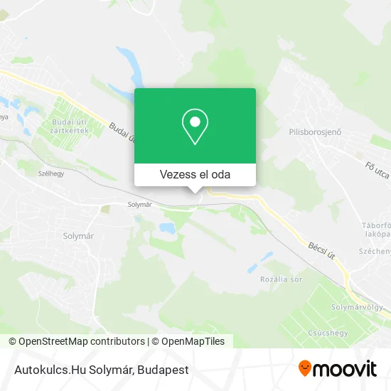 Autokulcs.Hu Solymár térkép