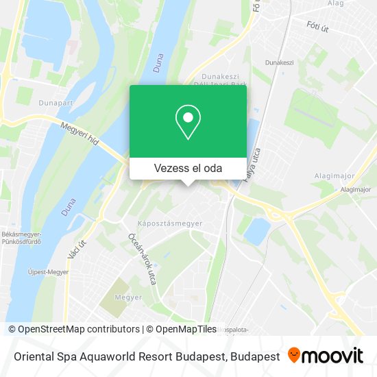 Oriental Spa Aquaworld Resort Budapest térkép
