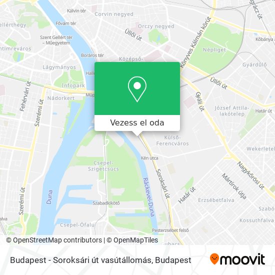 Budapest - Soroksári út vasútállomás térkép