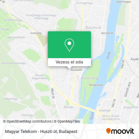Magyar Telekom - Huszti út térkép