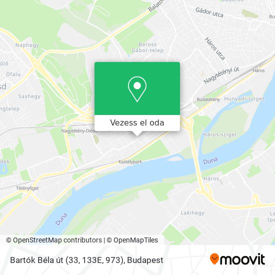 Bartók Béla út (33, 133E, 973) térkép