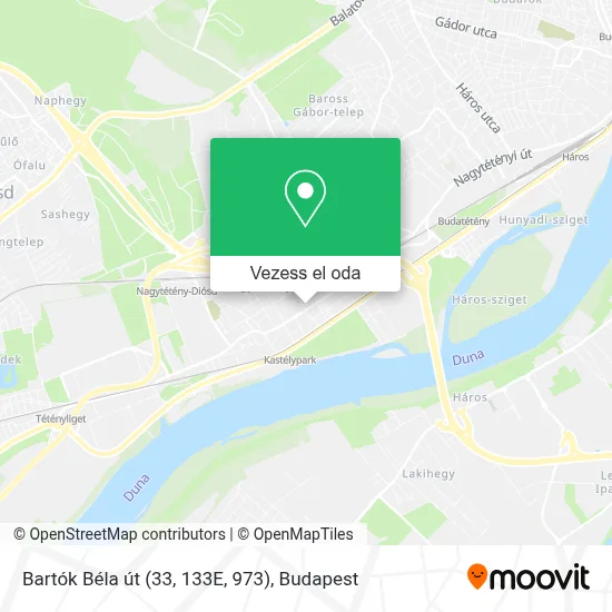 Bartók Béla út (33, 133E, 973) térkép