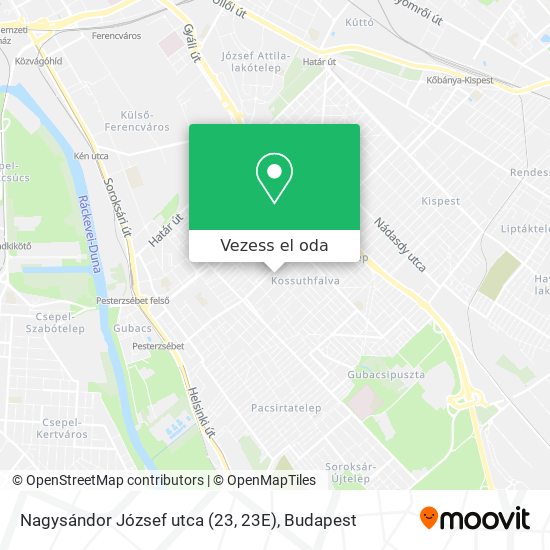 Nagysándor József utca (23, 23E) térkép