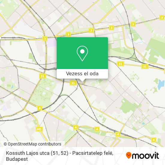Kossuth Lajos utca (51, 52) - Pacsirtatelep felé térkép