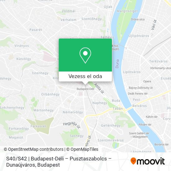 S40 / S42 | Budapest-Déli – Pusztaszabolcs – Dunaújváros térkép