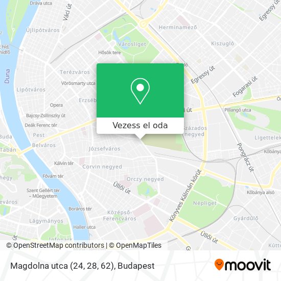 Magdolna utca (24, 28, 62) térkép