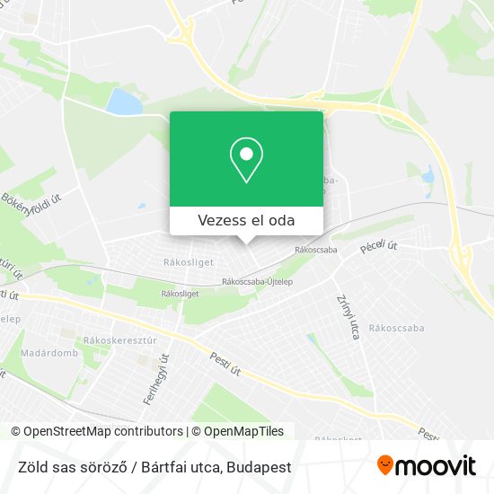 Zöld sas söröző / Bártfai utca térkép