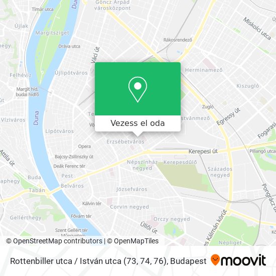 Rottenbiller utca / István utca (73, 74, 76) térkép