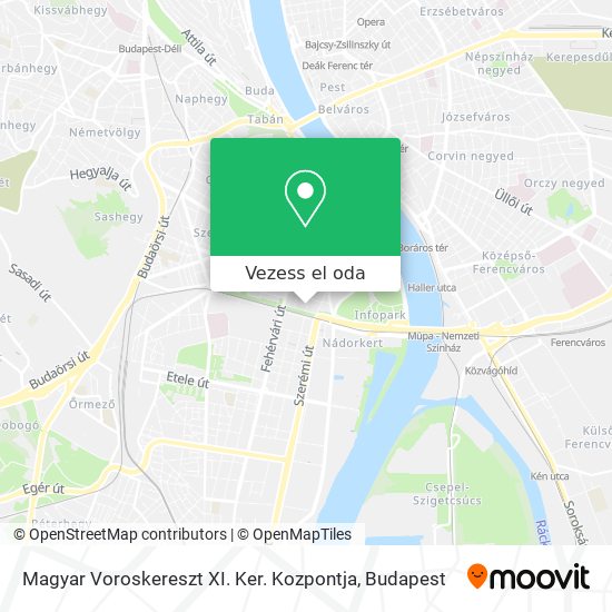 Magyar Voroskereszt XI. Ker. Kozpontja térkép