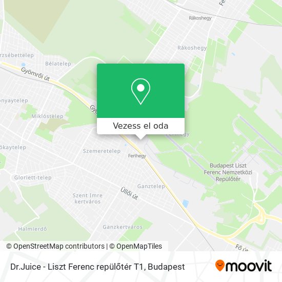 Dr.Juice - Liszt Ferenc repülőtér T1 térkép