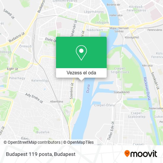 Budapest 119 posta térkép