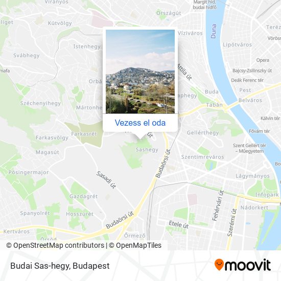 Budai Sas-hegy térkép