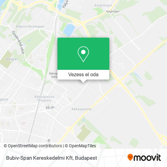 Bubiv-Span Kereskedelmi Kft térkép
