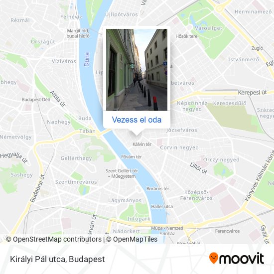 Királyi Pál utca térkép