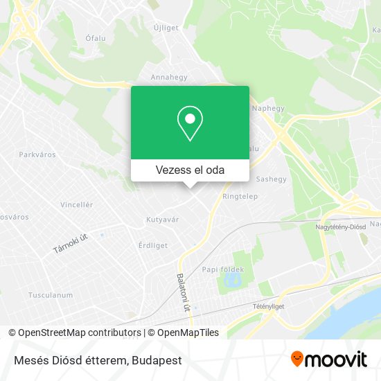 Mesés Diósd étterem térkép
