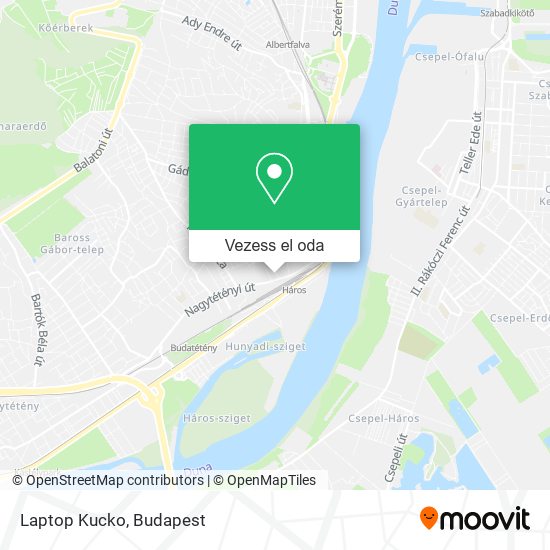 Laptop Kucko térkép