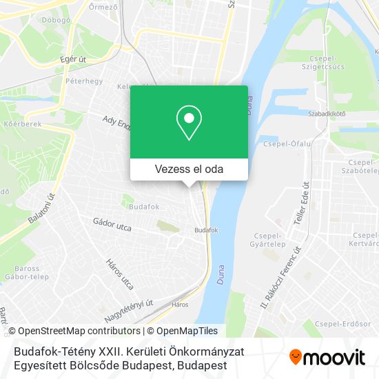 Budafok-Tétény XXII. Kerületi Önkormányzat Egyesített Bölcsőde Budapest térkép