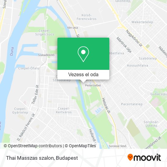 Thai Masszas szalon térkép
