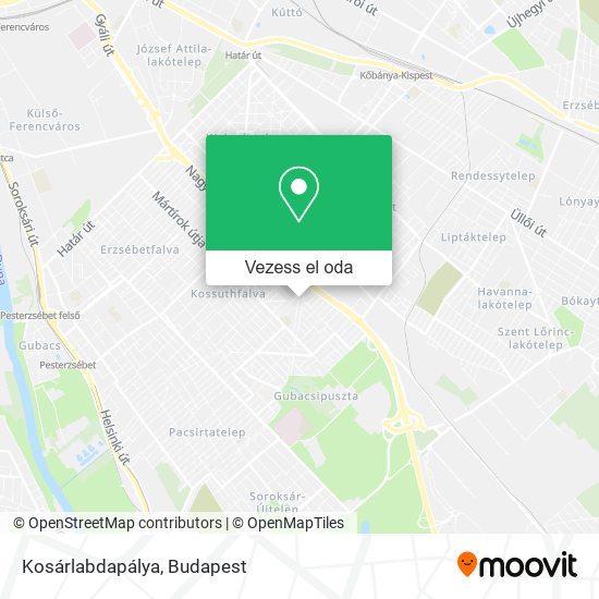 Kosárlabdapálya térkép