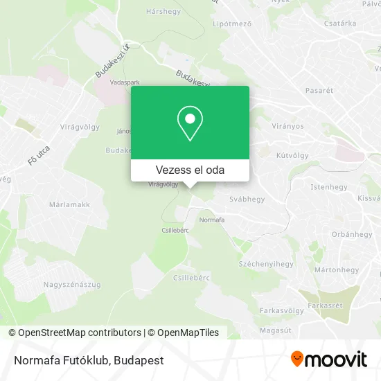Normafa Futóklub térkép