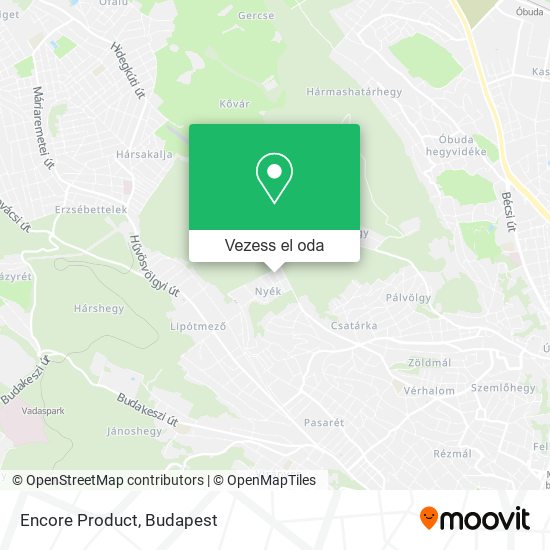 Encore Product térkép