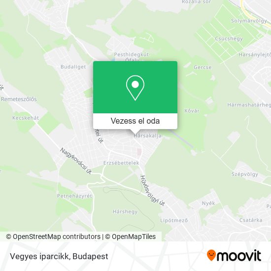 Vegyes iparcikk térkép