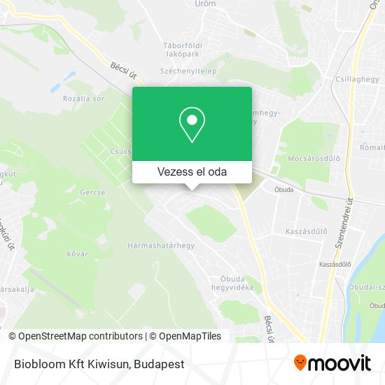 Biobloom Kft Kiwisun térkép