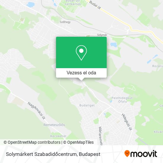 Solymárkert Szabadidőcentrum térkép