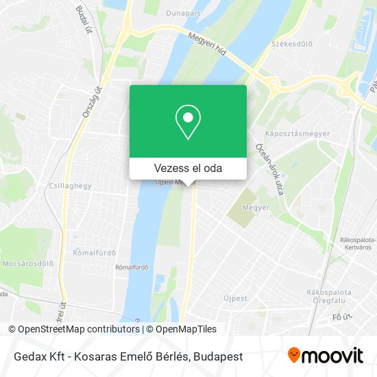 Gedax Kft - Kosaras Emelő Bérlés térkép