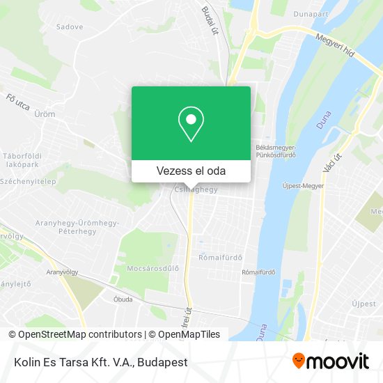 Kolin Es Tarsa Kft. V.A. térkép