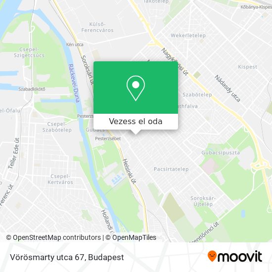 Vörösmarty utca 67 térkép