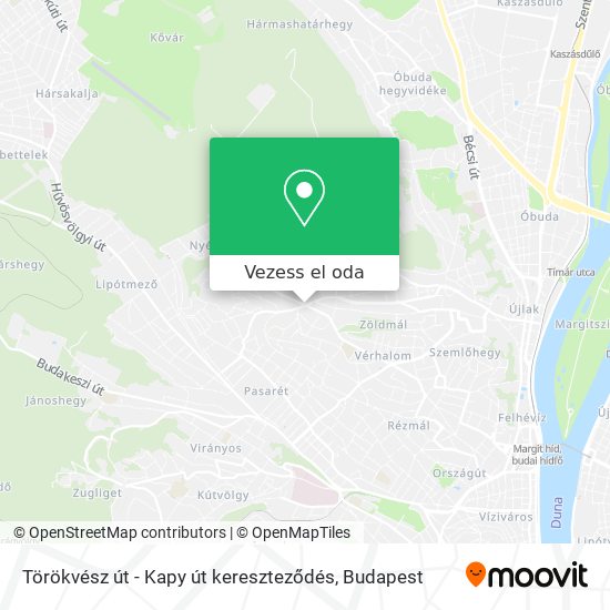 Törökvész út - Kapy út kereszteződés térkép