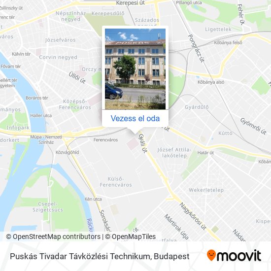 Puskás Tivadar Távközlési Technikum térkép
