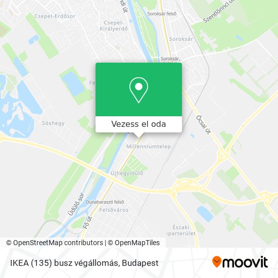 IKEA (135) busz végállomás térkép