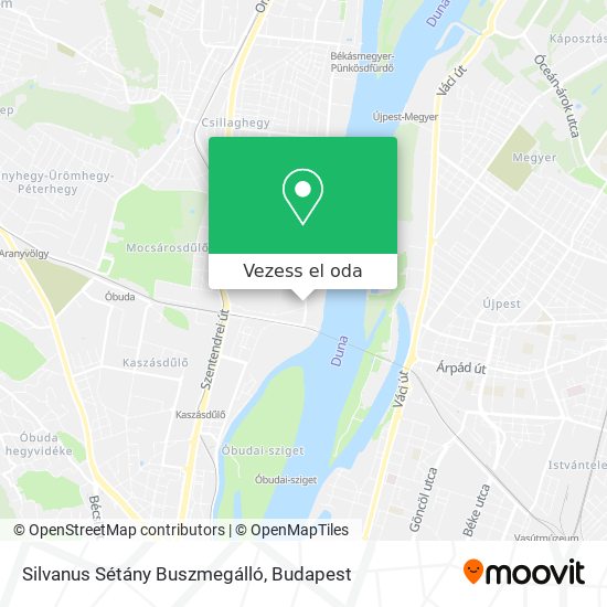 Silvanus Sétány Buszmegálló térkép