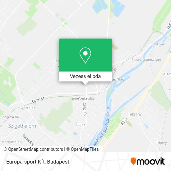 Europa-sport Kft térkép