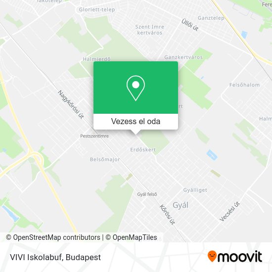 VIVI Iskolabuf térkép