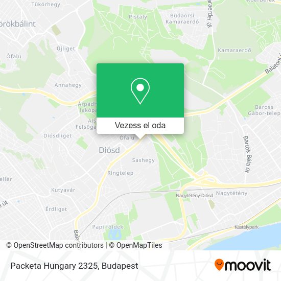 Packeta Hungary 2325 térkép